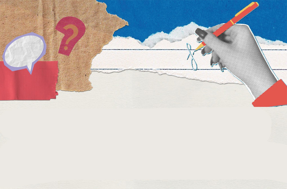 afiche-con-una-mano-escribiendo-sobre-un-cuaderno-y-un-signo-de-interrogacion