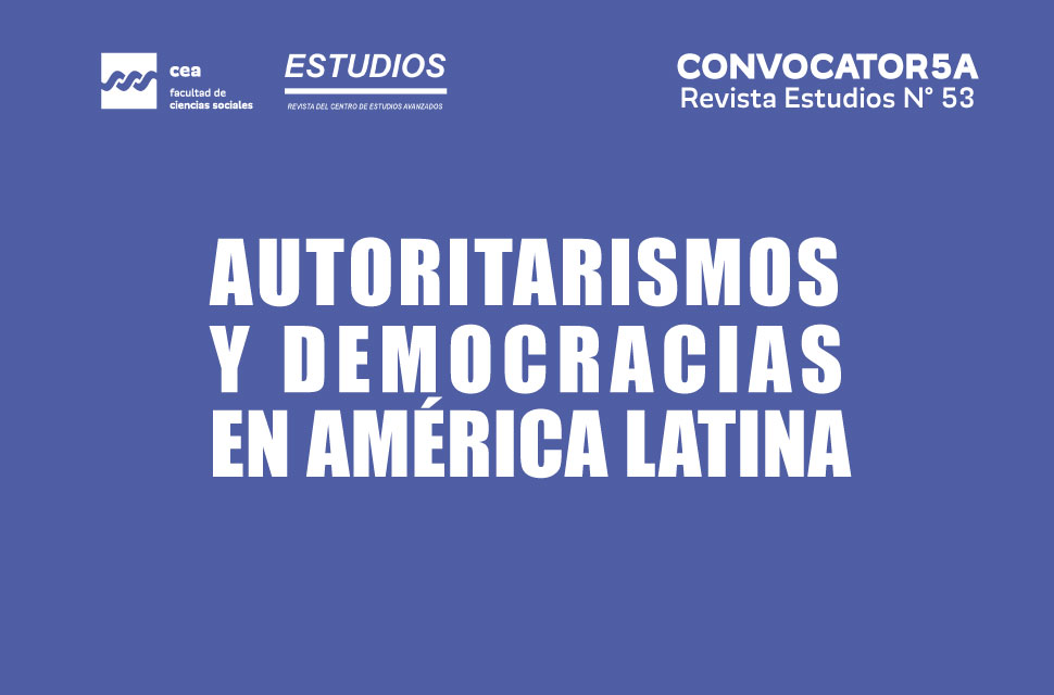 Revista Estudios | Convocatoria para publicar en el N° 53