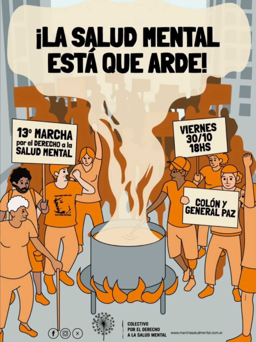 Decimo tercer marcha por el derecho a la salud mental. 30 de octubre. colòn y cañada