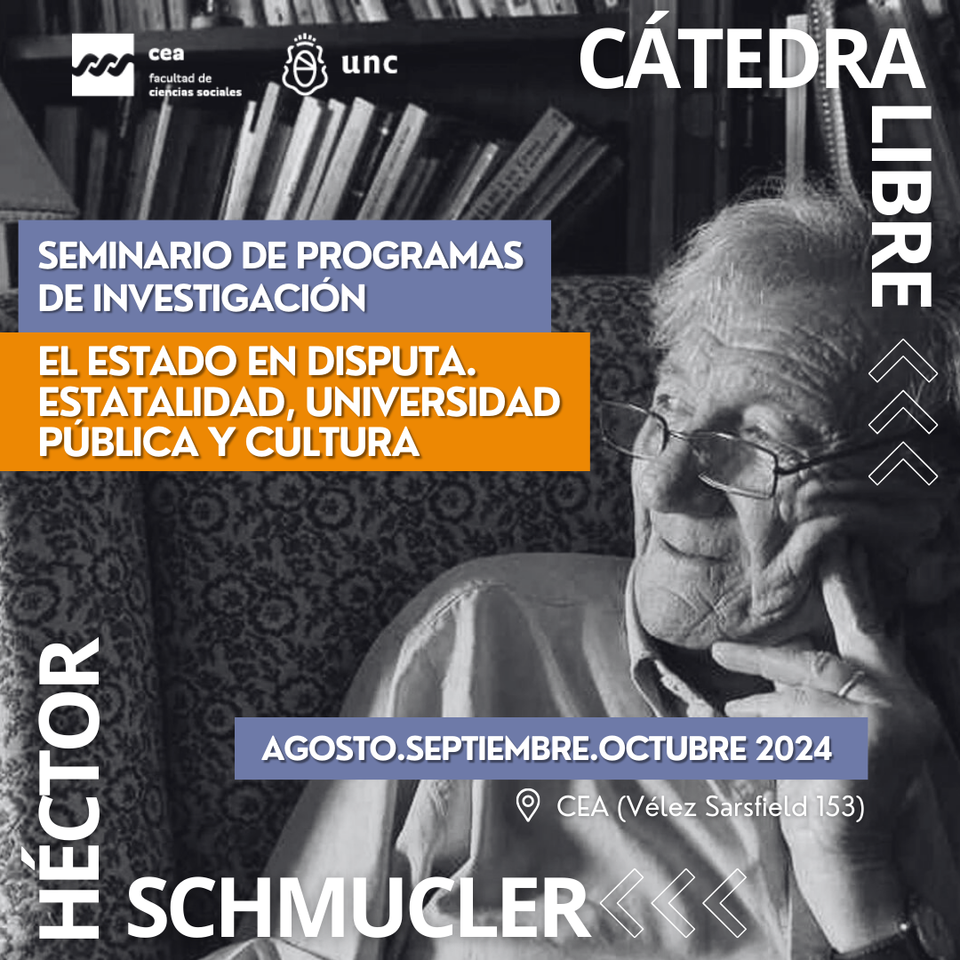 Flyer SEMINARIO DE PROGRAMAS DE INVESTIGACIÓN  Cátedra Schmucler