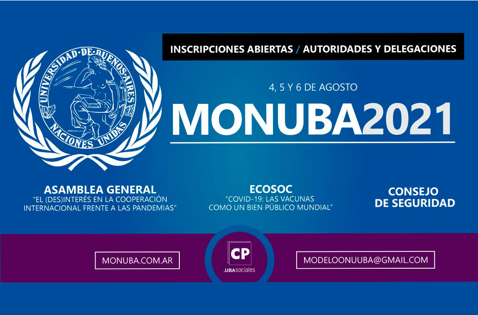 Modelo de Naciones Unidas de la Universidad de Buenos Aires (MONUBA) |  Facultad de Ciencias Sociales - UNC