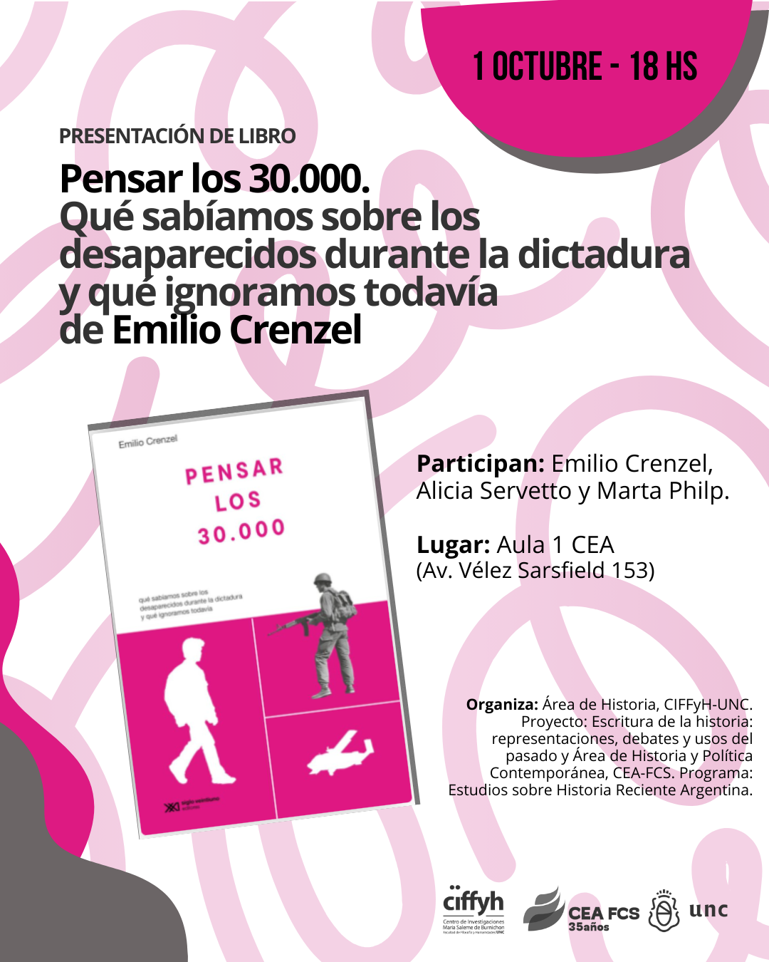 Flyer de presentacion libro crenzel
