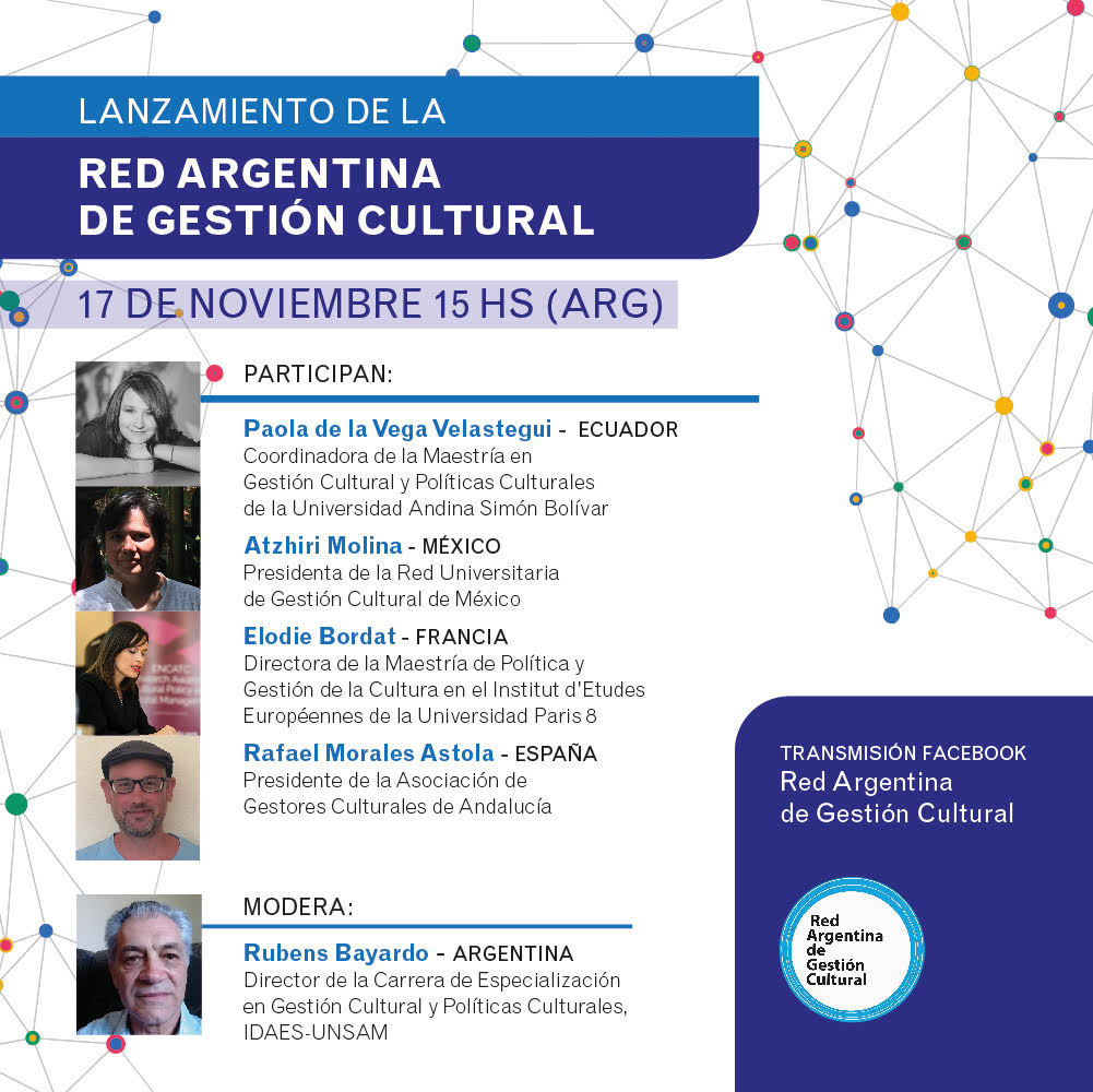 Conversatorio internacional | Gestión Cultural y trabajo en Red | Facultad  de Ciencias Sociales - UNC